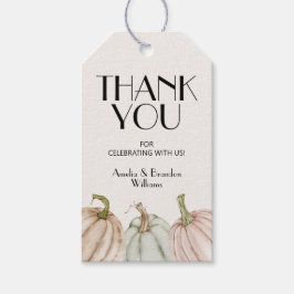 Etiqueta Para Presente Favor de Chuvinha de Bebê Neutro em Abóboras