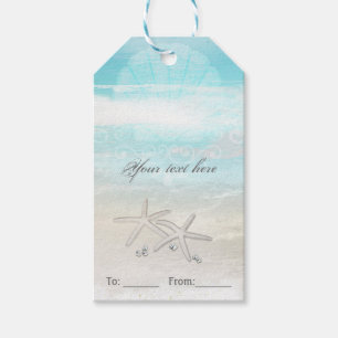 Etiqueta Para Presente Favor de festa de verão elegante estrela-do-mar br