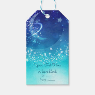 Etiqueta Para Presente Favor de Festa do Chá de Bebê Céu Brilhante Lua Ce