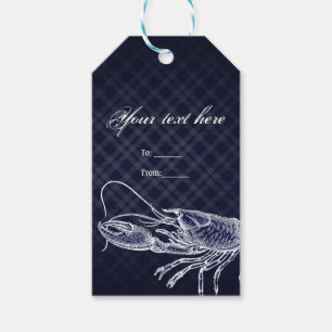 Etiqueta Para Presente Favor de festa elegante chique azul marinho lagost