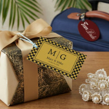Favor de Festa Personalizado com Monograma Elegant