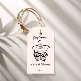 Etiqueta Para Presente Favor de lingerie para chá de noiva agradecimento