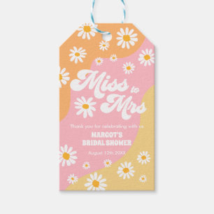 Etiqueta Para Presente Favor de Noiva Boho Retro 70s Senhorita para Senho