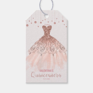 Etiqueta Para Presente Favor do aniversário de Quinceañera do vestido