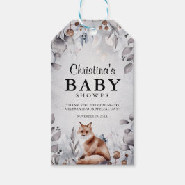 Etiqueta Para Presente Favor do Chá de fraldas de Aquarela da Floresta de