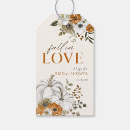 Etiqueta Para Presente Favor do Chá de panela de Abóbora Branco