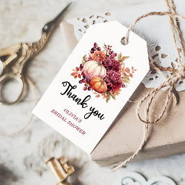 Etiqueta Para Presente Favor do Chá de panela de Abóbora de Queda Obrigad