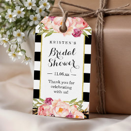 Etiqueta Para Presente Favor do Chá de panela de Decoração Floral Moderna