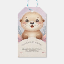 Favor do Festa de Aniversário Lilac Otter Cute