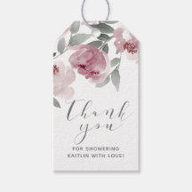 Favor Floral Rosa Empoeirada para Chá de Noiva