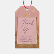 Favor metálico rosa e dourado roseta