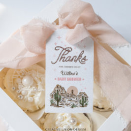 Etiqueta Para Presente Favor para Chá de Bebê de Menina Caubóiira Ocident