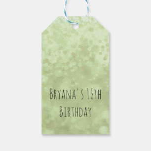 Etiqueta Para Presente Favorito da Festa de aniversário do Verde limão