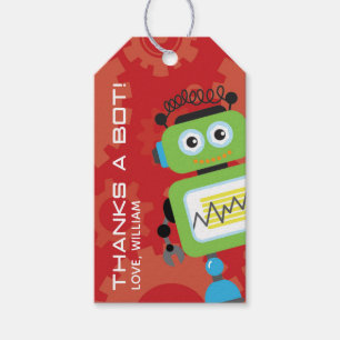 Etiqueta Para Presente Favorito do Partido da Festa de aniversário Robô O