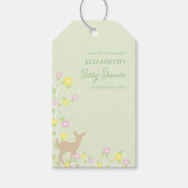 Etiqueta Para Presente Fawn Floral Girl Baby Shower