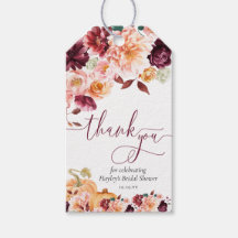 Faye Borgonha Outono Floral Agradecimento Chá de N