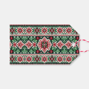 Etiqueta Para Presente Feira de Natal/Inverno vermelha e verde