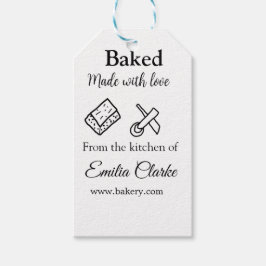 Etiqueta Para Presente Feita com amor, empresa de padaria adiciona textur