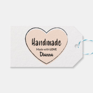 Etiqueta Para Presente Feito à mão com amor! Presentes personalizados