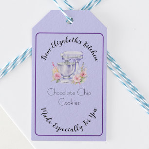 Etiqueta Para Presente Feito Especialmente Para Você Mistura Floral Azul