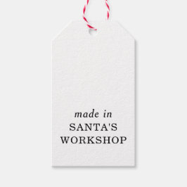 Etiqueta Para Presente Feito no Papai noel Workshop - Script de Natal
