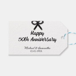 Etiqueta Para Presente Feliz 50º aniversário adicionar nome do casal data