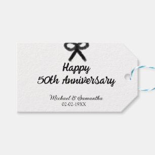 Etiqueta Para Presente Feliz 50º aniversário adicionar nome do casal data