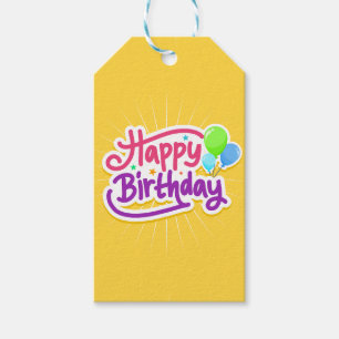 Etiqueta Para Presente Feliz aniversário