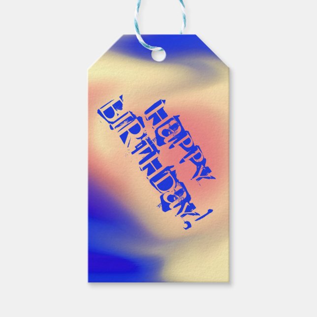 Etiqueta Para Presente Feliz aniversário! (Frente)