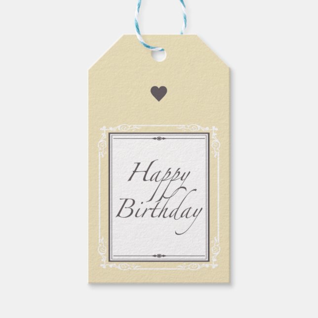 Etiqueta Para Presente Feliz aniversário (Frente)