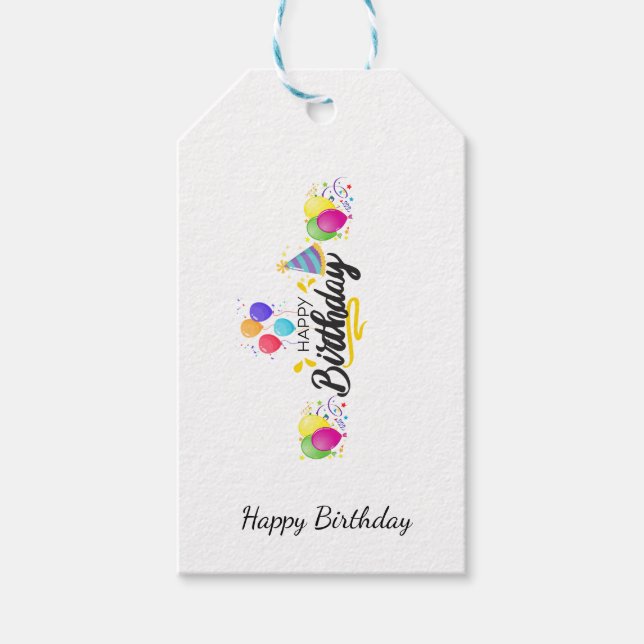 ETIQUETA PARA PRESENTE FELIZ ANIVERSÁRIO (Frente)