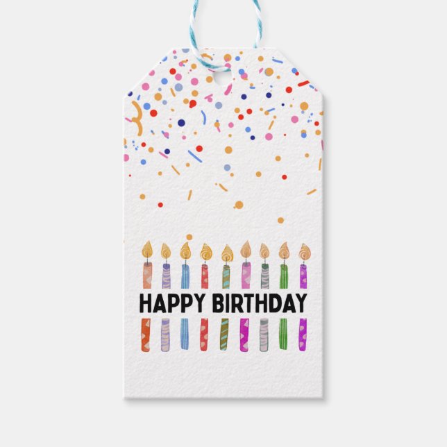 ETIQUETA PARA PRESENTE FELIZ ANIVERSÁRIO (Frente)