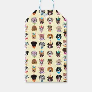 Etiqueta Para Presente Feliz Aniversário Cachorro Enfrenta Animais Pawty