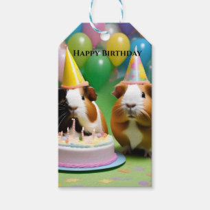 Etiqueta Para Presente Feliz Aniversário Com Porcos Da Guiné Fpartidária,