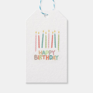 Etiqueta Para Presente Feliz Aniversário Com Velas