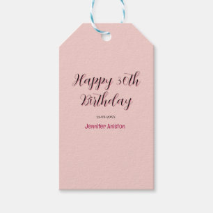 Etiqueta Para Presente Feliz aniversário de 30 anos adicionar nome data e