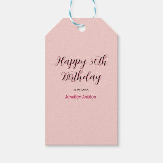 Etiqueta Para Presente Feliz aniversário de 30 anos adicionar nome data e