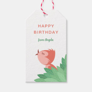 Etiqueta Para Presente Feliz Aniversário Franga Menina Fofa