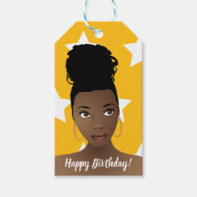 Feliz aniversário! Mulher Negra, Estrelas Brancas,