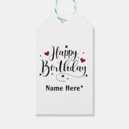 Etiqueta Para Presente Feliz Aniversário - Nome Personalizado