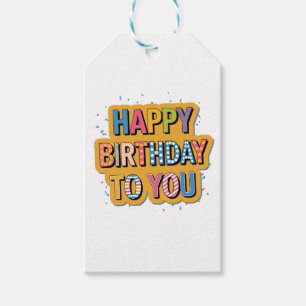 Etiqueta Para Presente Feliz Aniversário Padronizado