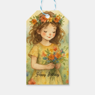 Etiqueta Para Presente Feliz aniversário personalizado Alice no país mara