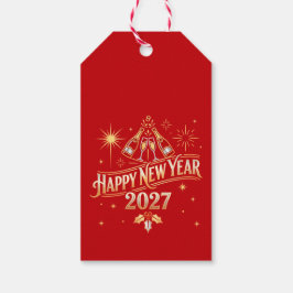 Etiqueta Para Presente Feliz Ano Novo 2027 Celebração