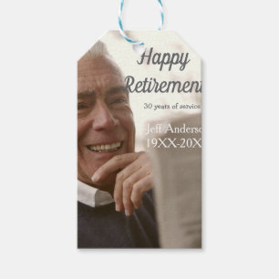 Etiqueta Para Presente Feliz aposentadoria adicione nome foto anos de ser