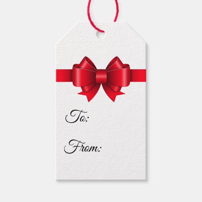 Etiqueta Para Presente Feliz Arco Vermelho de Natal (Frente)