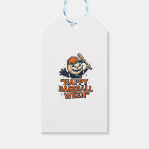 Etiqueta Para Presente Feliz Beisebol Ween Vintage Halloween Beisebol Des