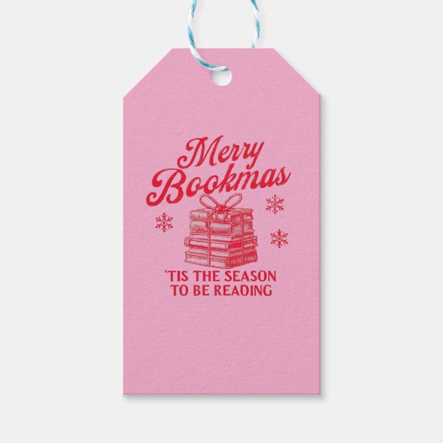 Etiqueta Para Presente Feliz Bookmas, é a época de ler  (Frente)