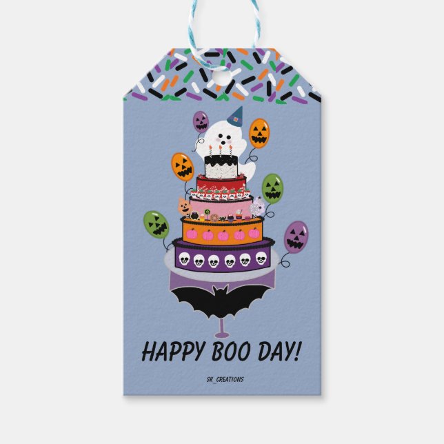 Etiqueta Para Presente Feliz Celebração do Boo Day (Frente)