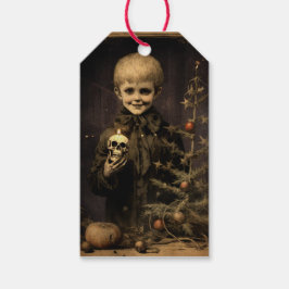 Etiqueta Para Presente Feliz Creepmas Spooky Boy Gothic Vintage