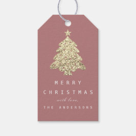 Etiqueta Para Presente Feliz da etiqueta de presente de Natal Dourada